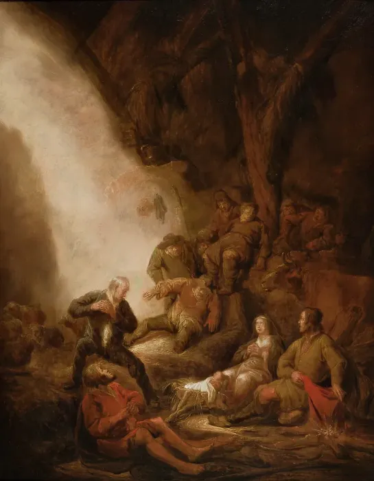 Framed Print : Adoration of the Shepherds, about 1645. Creator: Benjamin Gerritz Cuyp Framed Print : Adoration of the Shepherds, about 1645. Creator: Benjamin Gerritz Cuyp