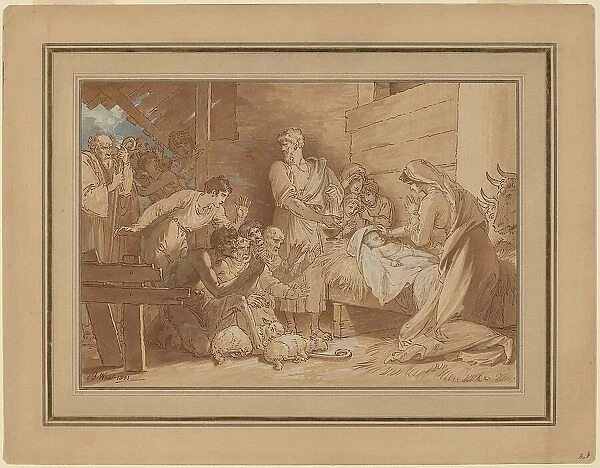 The Adoration of the Shepherds, 1805. Creator: Benjamin West