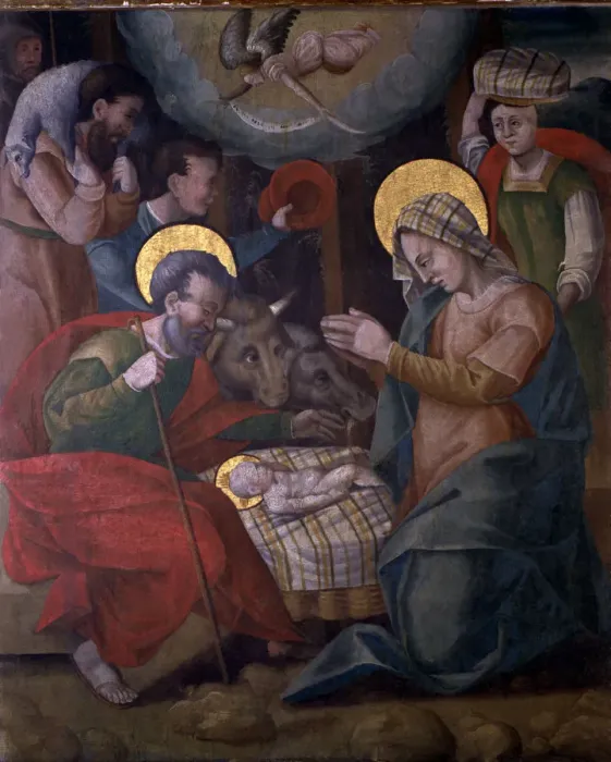 Framed Print : Adoration of the Shepherds, by an anonymous author