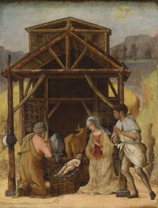 Framed Print : The Adoration of the Shepherds, c. 1490. Creator: Ercole de Roberti Framed Print : The Adoration of the Shepherds, c. 1490. Creator: Ercole de Roberti
