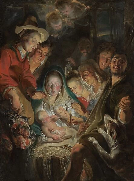 The Adoration of the Shepherds, c. 1616-1617. Creator: Jordaens, Jacob (1593-1678)