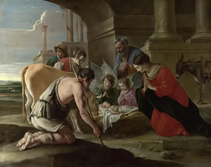 Framed Print : The Adoration of the Shepherds, c. 1640. Artist: Le Nain, Louis (1593-1648) Framed Print : The Adoration of the Shepherds, c. 1640. Artist: Le Nain, Louis (1593-1648)