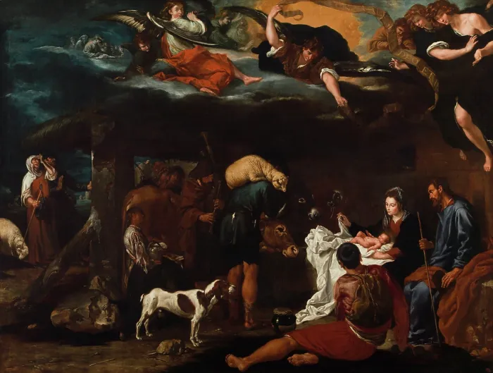 Framed Print : The Adoration of the Shepherds, c1617. Creator: Castello, Vicent (1585-1636) Framed Print : The Adoration of the Shepherds, c1617. Creator: Castello, Vicent (1585-1636)