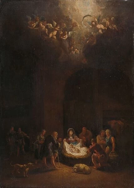 The Adoration of the Shepherds, c.1680. Creator: Peeter Bout