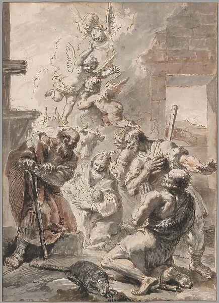 Adoration of the Shepherds, c.1750. Creator: Francesco Fontebasso