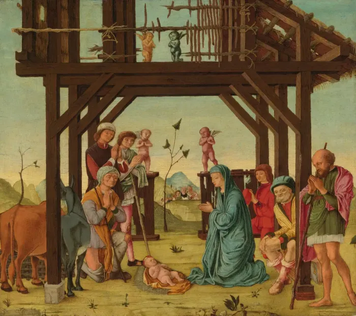 Framed Print : The Adoration of the Shepherds, ca 1485 Framed Print : The Adoration of the Shepherds, ca 1485