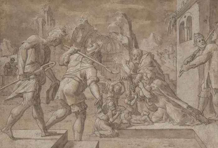 Framed Print : Adoration of the Shepherds, ca. 1549-50. Creator: Master Of The Liechtenstein Adoration Framed Print : Adoration of the Shepherds, ca. 1549-50. Creator: Master Of The Liechtenstein Adoration