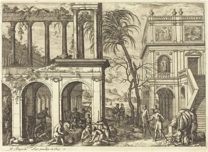 Framed Print : The Adoration of the Shepherds. Creator: Henri Mauperché Framed Print : The Adoration of the Shepherds. Creator: Henri Mauperché