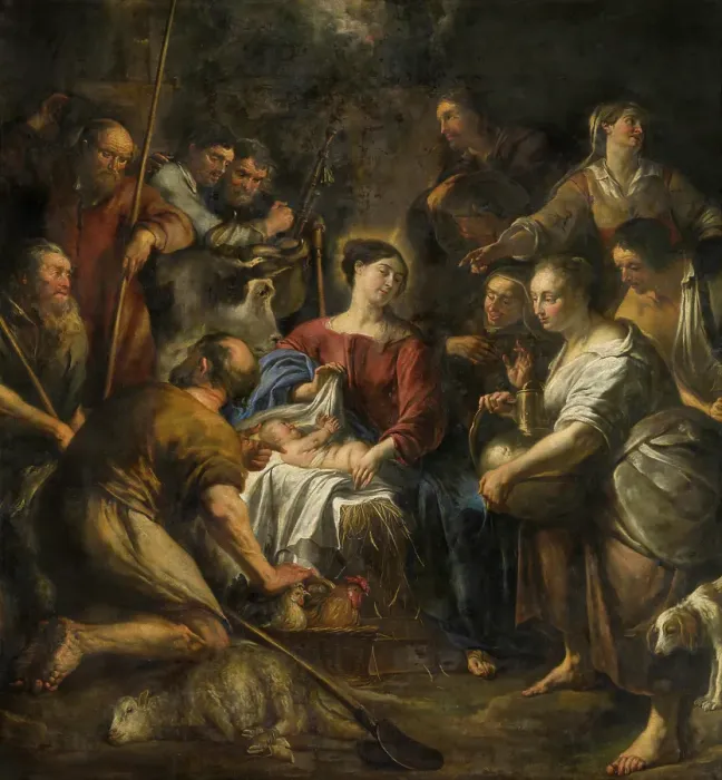 Framed Print : The Adoration of the Shepherds. Creator: Jan Cossiers Framed Print : The Adoration of the Shepherds. Creator: Jan Cossiers
