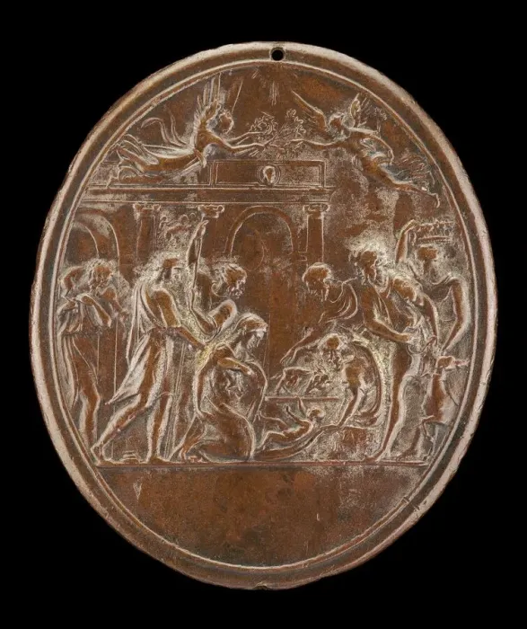 Framed Print : The Adoration of the Shepherds. Creator: Valerio Belli Framed Print : The Adoration of the Shepherds. Creator: Valerio Belli