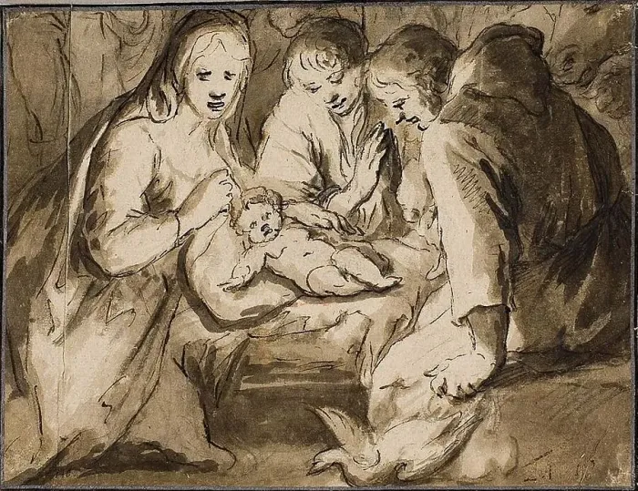 Framed Print : Adoration of the Shepherds, n.d. Creator: Jan Muller