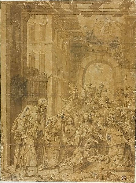 Adoration of the Shepherds, n.d. Creators: Hans von Aachen, Giuseppe Heintz