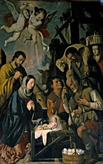Framed Print : Adoration of the Shepherds, oil on canvas Framed Print : Adoration of the Shepherds, oil on canvas
