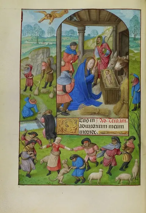 Framed Print : The Adoration of the Shepherds; Spinola Hours, about 1510-1520. Creator: Master of the Prayer Books of around 1500 Framed Print : The Adoration of the Shepherds; Spinola Hours, about 1510-1520. Creator: Master of the Prayer Books of around 1500
