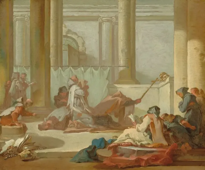 Framed Print : The Adoration of the Skulls, c. 1733 / 1734. Creator: Michel-Francois Dandre-Bardon Framed Print : The Adoration of the Skulls, c. 1733 / 1734. Creator: Michel-Francois Dandre-Bardon