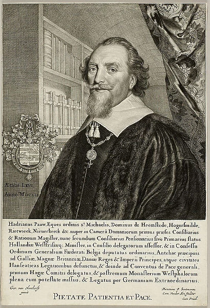 Adriaen Pauw, Lord of Heemstede, 1652. Creator: Cornelis de Visscher