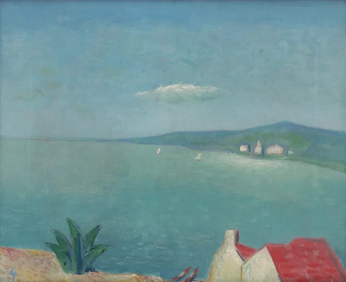 Framed Print : The Adriatic, 1935. Creator: Mikulas Galanda Framed Print : The Adriatic, 1935. Creator: Mikulas Galanda