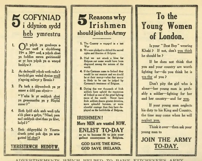 Framed Print : Advertisements Which Helped To Raise Kitcheners Army, 1914-1918, (1919). Creator: Unknown Framed Print : Advertisements Which Helped To Raise Kitcheners Army, 1914-1918, (1919). Creator: Unknown