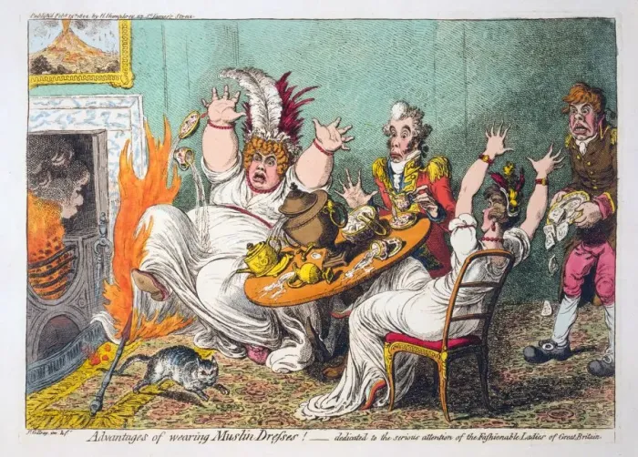 Framed Print : Advantages of wearing Muslin Dresses! …. 1802 Framed Print : Advantages of wearing Muslin Dresses! …. 1802