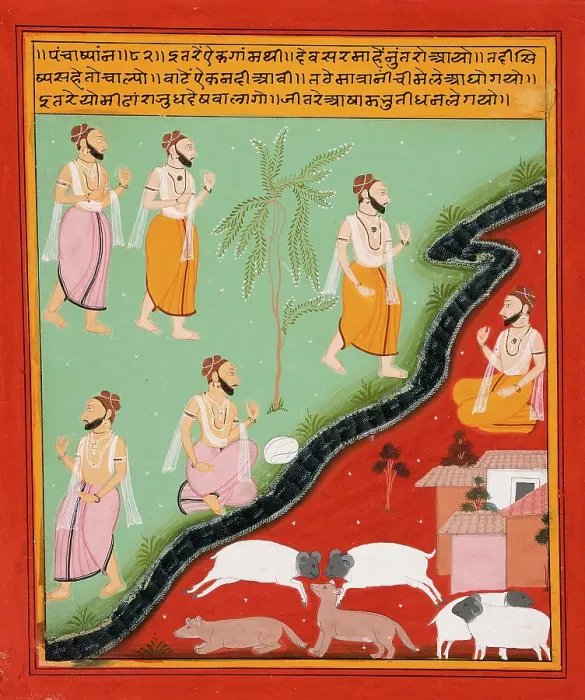 Framed Print : Adventures of Two Travelling Priests, Folio from a Panchakhyana (Jain Recensio... c1725. Creator: Unknown. Adventures of Two Travelling Priests, Folio from a Panchakhyana (Jain Recensio... c1725. Creator: Unknown) Framed Print : Adventures of Two Travelling Priests, Folio from a Panchakhyana (Jain Recensio... c1725. Creator: Unknown. Adventures of Two Travelling Priests, Folio from a Panchakhyana (Jain Recensio... c1725. Creator: Unknown)