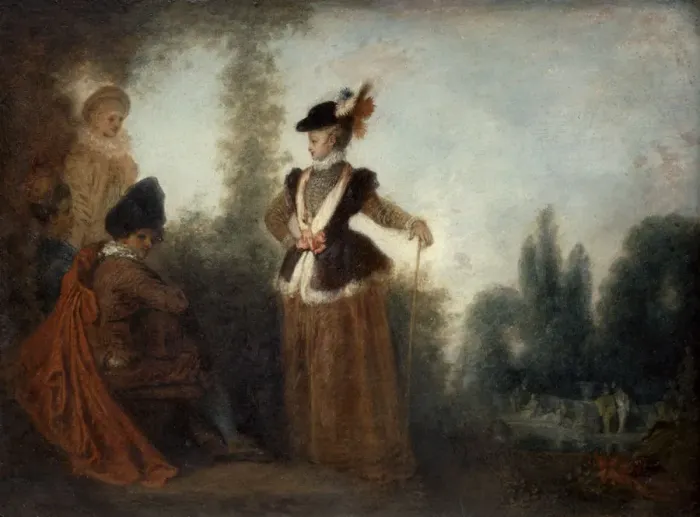 Framed Print : The Adventuress, c1717. Artist: Jean-Antoine Watteau Framed Print : The Adventuress, c1717. Artist: Jean-Antoine Watteau