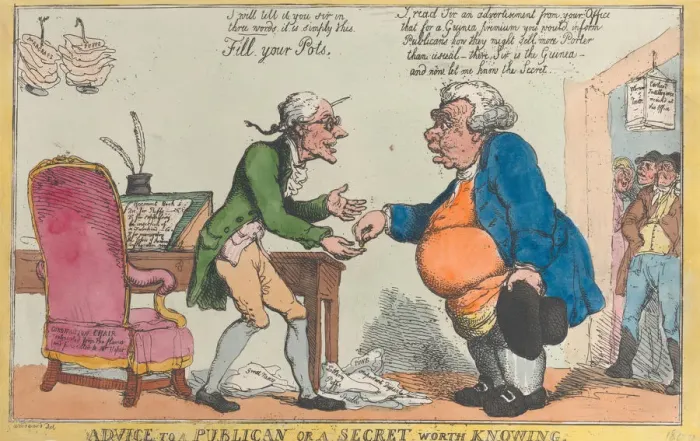 Framed Print : Advice to a Publican, or a Secret Worth Knowing, 1810. 1810. Creator: Thomas Rowlandson Framed Print : Advice to a Publican, or a Secret Worth Knowing, 1810. 1810. Creator: Thomas Rowlandson