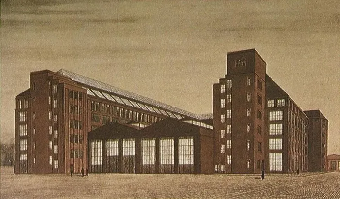 Framed Print : AEG High Tension Factory, Berlin. Artist: Behrens, Peter (1868-1940) Framed Print : AEG High Tension Factory, Berlin. Artist: Behrens, Peter (1868-1940)