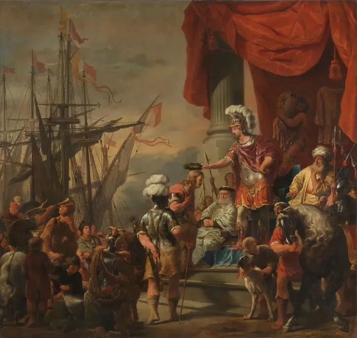 Framed Print : Aeneas Crowning Cloanthus, c.1661-c.1663. Creator: Ferdinand Bol Framed Print : Aeneas Crowning Cloanthus, c.1661-c.1663. Creator: Ferdinand Bol