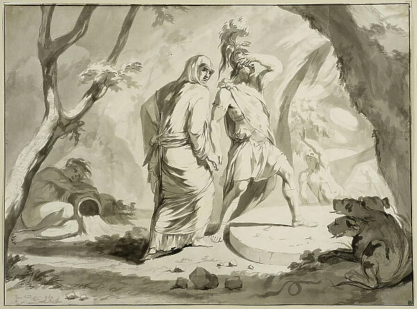 Aeneas descends into the underworld. Creator: Philip Tideman