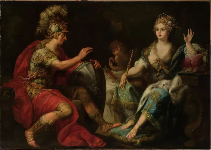 Framed Print : Aeneas and Dido, 17th century. Creator: Pasinelli, Lorenzo (1629-1700) Framed Print : Aeneas and Dido, 17th century. Creator: Pasinelli, Lorenzo (1629-1700)