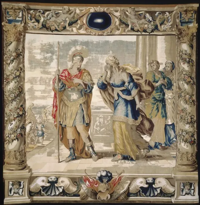 Framed Print : Aeneas says Farewell to Dido, 1679. Creator: Giovanni Francesco Romanelli (Italian Framed Print : Aeneas says Farewell to Dido, 1679. Creator: Giovanni Francesco Romanelli (Italian