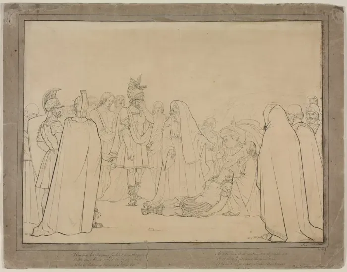 Framed Print : Aeneas Shown the Body of Pallas from Virgils Aeneid, 1843 Framed Print : Aeneas Shown the Body of Pallas from Virgils Aeneid, 1843
