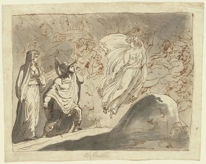 Framed Print : Aeneas in the Underworld, 1780 / 1820. Creator: Unknown Framed Print : Aeneas in the Underworld, 1780 / 1820. Creator: Unknown