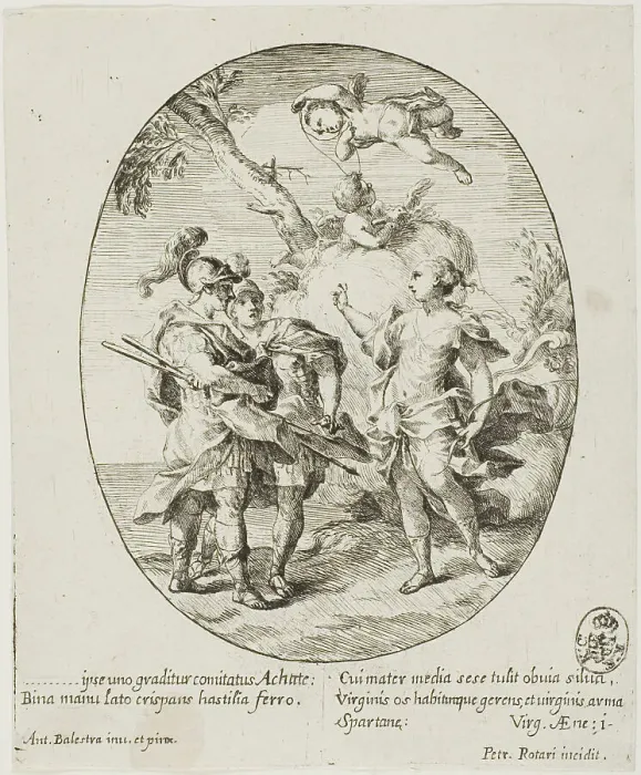 Framed Print : Aeneas, Venus, and Achates, n.d. Creator: Pietro Rotari Framed Print : Aeneas, Venus, and Achates, n.d. Creator: Pietro Rotari