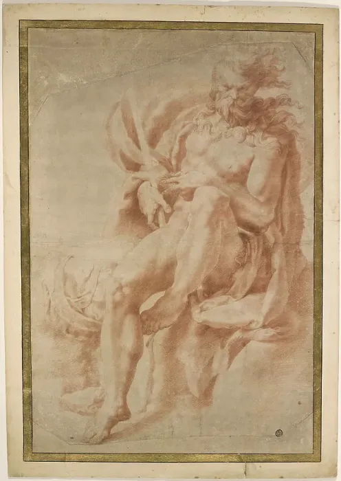 Framed Print : Aeolus sitting. Creator: Tibaldi, Pellegrino Framed Print : Aeolus sitting. Creator: Tibaldi, Pellegrino