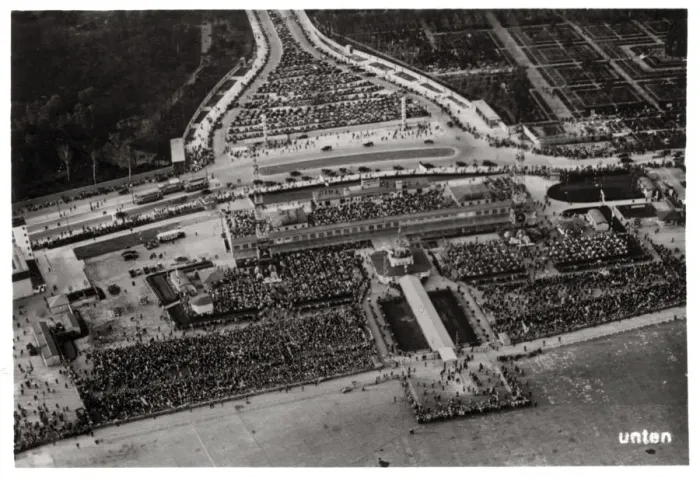 Framed Print : Aerial view of Berlin Tempelhof airport, Germany, from a Zeppelin, c1931 (1933) Framed Print : Aerial view of Berlin Tempelhof airport, Germany, from a Zeppelin, c1931 (1933)