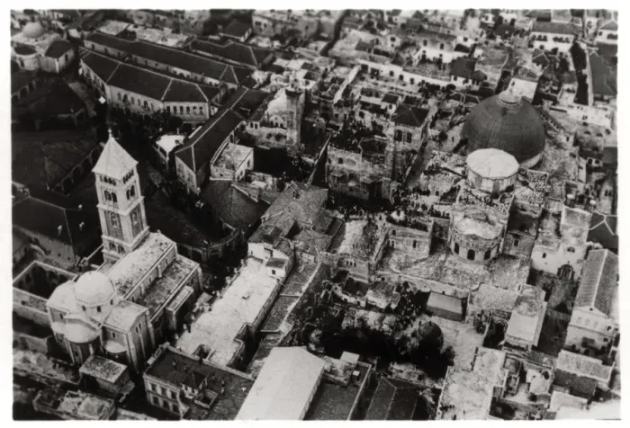 Framed Print : Aerial view of the Church of the Holy Sepulchre, Jerusalem, Palestine, from a Zeppelin, 1931 (1933) Framed Print : Aerial view of the Church of the Holy Sepulchre, Jerusalem, Palestine, from a Zeppelin, 1931 (1933)
