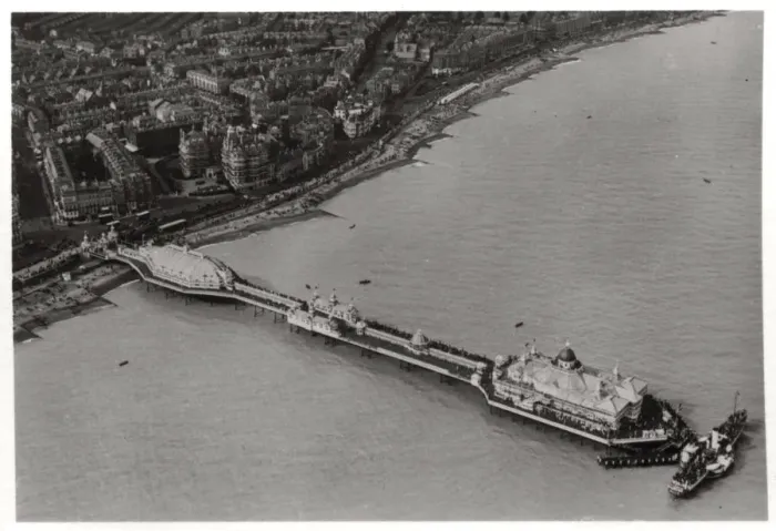 Framed Print : Aerial view of Eastbourne, Sussex, from a Zeppelin, 1931 (1933) Framed Print : Aerial view of Eastbourne, Sussex, from a Zeppelin, 1931 (1933)