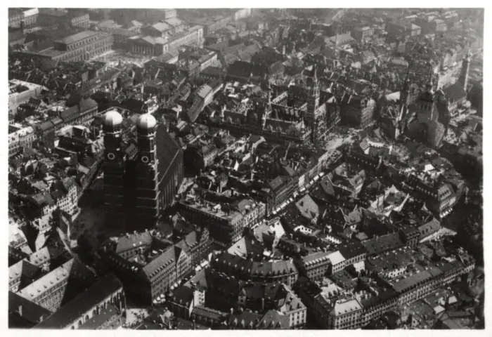 Framed Print : Aerial view of the Frauenkirche, Munich, Germany, from a Zeppelin, c1931 (1933) Framed Print : Aerial view of the Frauenkirche, Munich, Germany, from a Zeppelin, c1931 (1933)