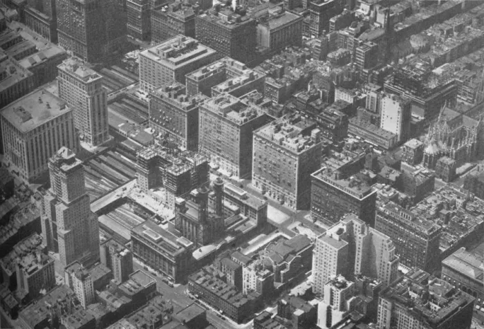 Framed Print : Aerial view of Grand Central District, New York City, showing the Shelton Hotel, 1926 Framed Print : Aerial view of Grand Central District, New York City, showing the Shelton Hotel, 1926
