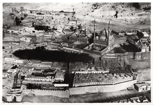 Aerial view of the Mosque of Muhammad Ali Pasha, Cairo, Egypt, from a Zeppelin, 1931 (1933)