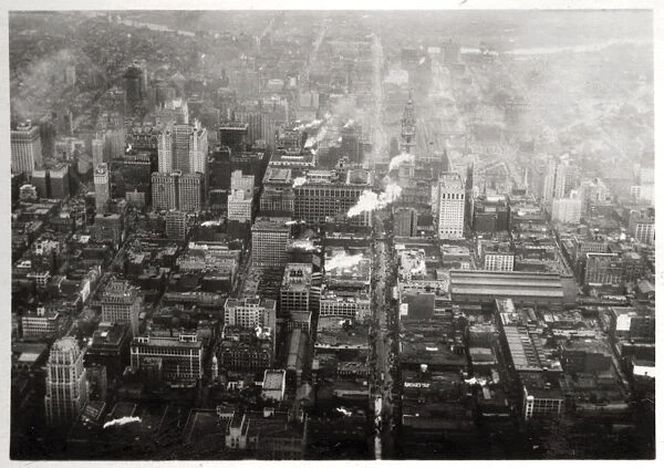 Aerial view of Philadelphia, Pennsylvania, USA, from a Zeppelin, 1928 (1933)