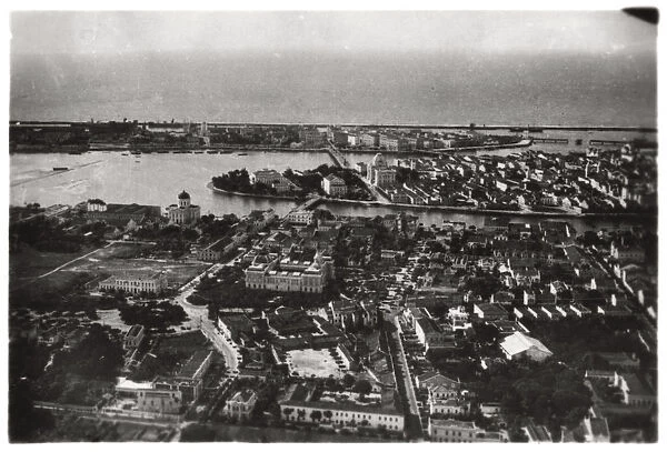 Aerial view of Recife, Brazil, from a Zeppelin, 1930 (1933)