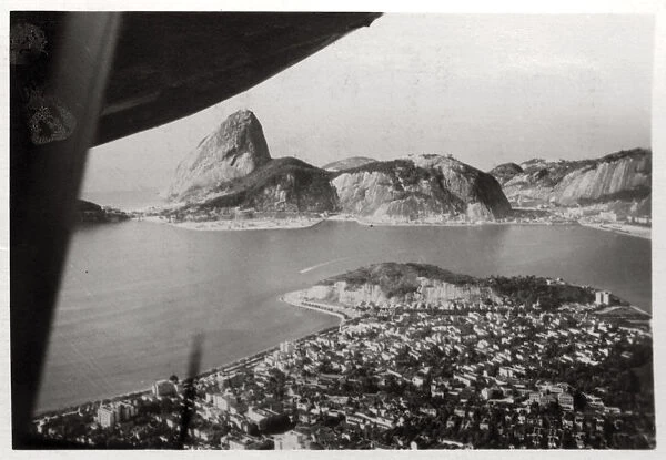 Aerial view of Rio de Janeiro, Brazil, from a Zeppelin, 1930 (1933)
