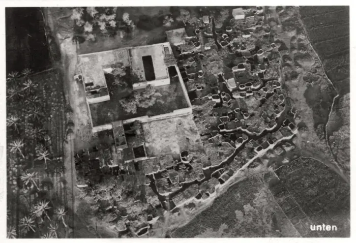 Framed Print : Aerial view of a village, Egypt, 1931 (1933) Framed Print : Aerial view of a village, Egypt, 1931 (1933)