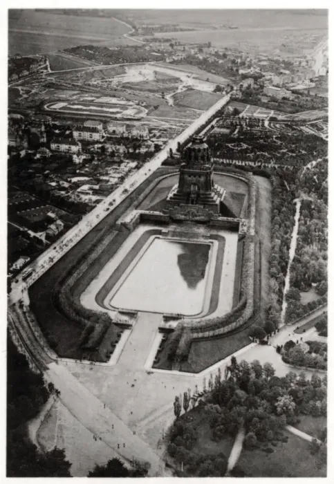 Framed Print : Aerial view of Volkerschlachtdenkmal, Leipzig, Germany, from a Zeppelin, c1931 (1933) Framed Print : Aerial view of Volkerschlachtdenkmal, Leipzig, Germany, from a Zeppelin, c1931 (1933)