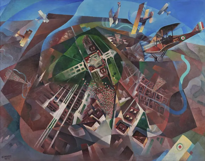 Framed Print : Aeropittura, 1933. Creator: Ambrosi, Alfredo (1901-1945) Framed Print : Aeropittura, 1933. Creator: Ambrosi, Alfredo (1901-1945)