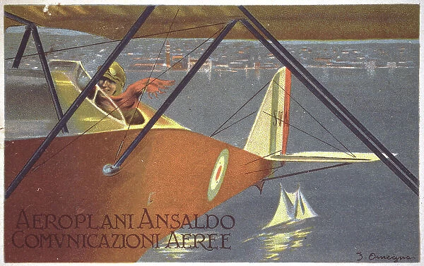 Aeroplani Ansaldo - Comunicazioni Aeree, 1919. Creator: Omegna, Filippo (1881-1948)