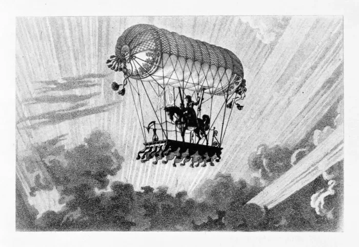 Framed Print : Aerostat, 1887. Artist: Gaston Tissandier Framed Print : Aerostat, 1887. Artist: Gaston Tissandier