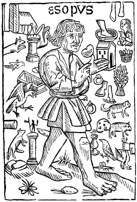 Framed Print : Aesop, 15th century (1893) Framed Print : Aesop, 15th century (1893)